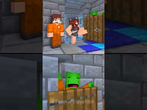 JJ and Mikey Broken Door Fail 😭🤣 - MAIZEN Minecraft Animation #minecraft #shorts