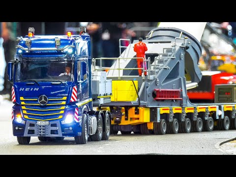 STUNNING RC HEAVY HAULAGE, RC MODEL TRUCK, RC MACHINES, RC HYDRAULIC EXCAVATOR, RC WHEEL LOADER!!