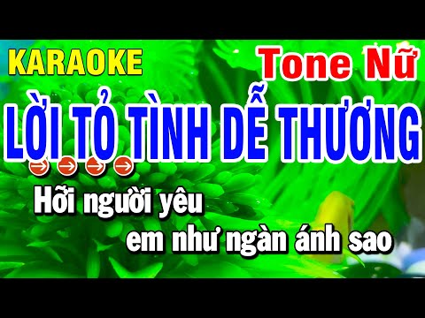 Karaoke Lời Tỏ Tình Dễ Thương Nhạc Sống Tone Nữ | Huỳnh Anh