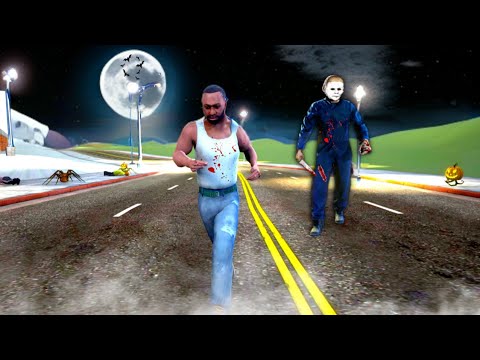 FRANKLIN FIGHT SERIAL KILLER Michael Meyers 💀 ||  INDIAN BIKES DRIVING 3D HELLOWEEN EP 1