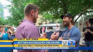 Matthew McConaughey | Good Morning America | just keep livin Pop-Up Event