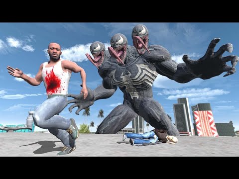 ๐ฑ black Venom v/s Franklin! City Escape Gone Wrong ๐จ | Indian Bike Driving 3D