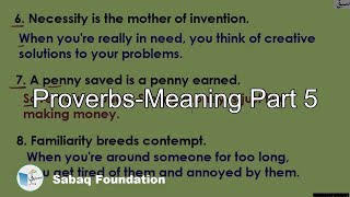 Proverbs-Meaning Part 5