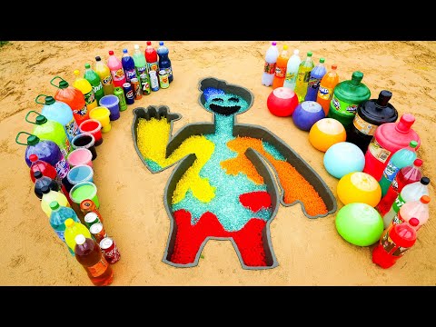 How to make Doey the Doughman with Orbeez, Big Cola, Fanta, Mtn Dew, Chupa Chups vs Mentos