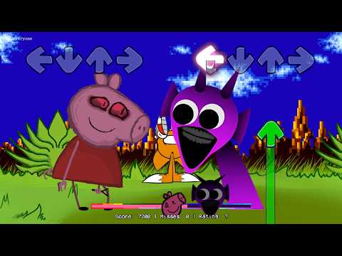 FNF Sprunki Horror All Phases VS Peppa All Phases Sings Chasing Song | Incredibox Sprunki FNF Mods