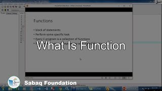 What is Function
