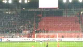 Union Berlin vs. Eintracht Frankfurt 26.3.2012 - Frankfurt supporters take over the away section