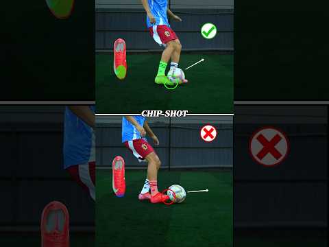 How to CHIP THE BALL ⚽️.#football #footballskills #soccer #chipshot #shorts