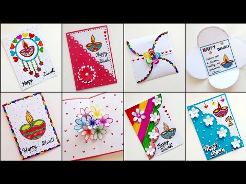 Top Diwali Card making idea / How to make greeting card for diwali / DIY Handmade Diwali card making