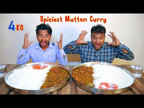 🔥 4KG World's Spiciest Mutton Curry & Giant Rice Challenge! | Epic Non-Veg Eating Battle! 🍖🍛