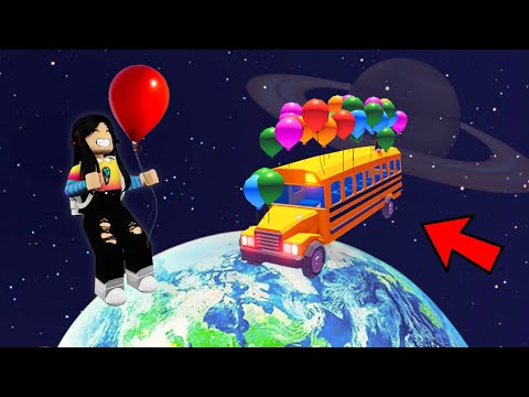 Uso 1.000.000 de globos para volar un bus escolar en roblox  🚌🎈 y llego al espacio| paolazgames