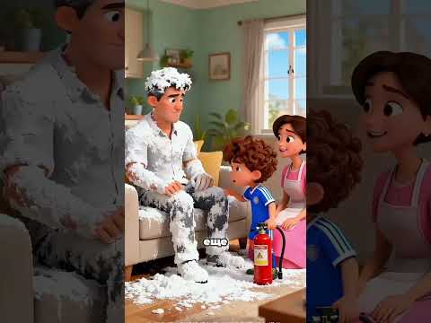 Мальчик спас папу огнетушителем 😱🧯