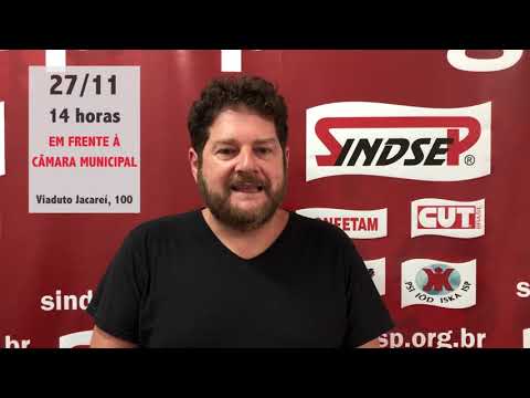 Mobilização em frente à Camara Municipal - 27/11 às 14 horas