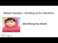 Malala Yousafzai: Key Events and Themes