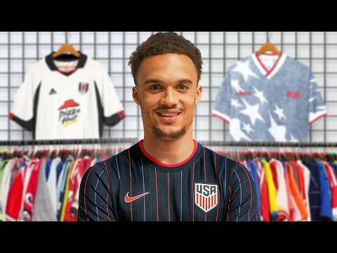Antonee Robinson Goes Shopping For VINTAGE Football Shirts