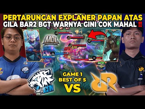 PERTARUNGAN EXPLANER PAPAN ATAS !! GILA BAR2 BGT WARNYA GINI COK - EVOS ICON VS RRQ SENA GAME 1