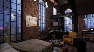 Sleep in Big city luxury house | Window Rain Sounds For Sleep