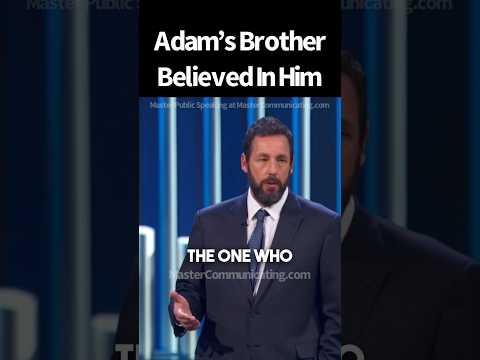 Adam Sandler Thankful to His Brother at Mark Twain Prize #MasterCommunicating.com