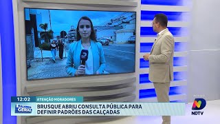 Brusque abre consulta pública para definir novos padrões de calçadas