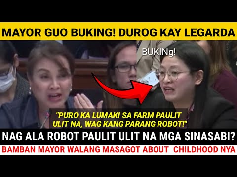 LEGARDA DINUR0G SI BAMBAN MAYOR GUO SINABIHAN NG PARANG ROBOT, PAULIT ULIT AT SCRIPTED SINASABI