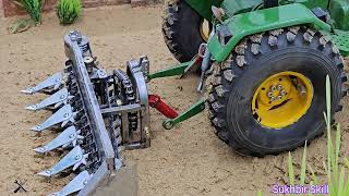 How to make a tractor machine | American Tractor Machine Wheat Harvester