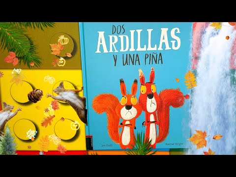 Cuentos infantiles en español; Dos ardillas y una piña libro infantil en español