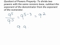 Quotient of Powers Property