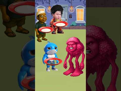 tralalelo tralala sedih diberi piring bolong #animasi #cartoon #shorts