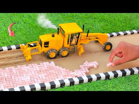 diy mini motor grader machine making road science project | diy tractor | @MiniCreative1