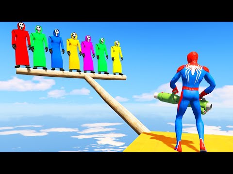 GTA 5 Epic Ragdolls | Spiderman and Super Heroes Jumps/fails Episode 04 (Euphoria Physics)