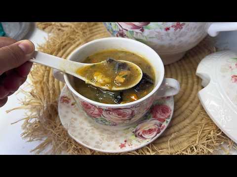 $ الشوربة الاسيوية الاكثر طلبا لذيذة سريعة ومغذية | ابسط طريقة لتحضير الشوربة الصينية 🥣 Asian soup $