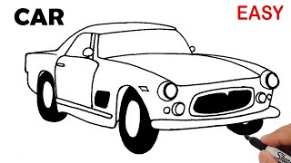 How To Draw A Classic Car Maserati 3500 GT 1957 Step By Step