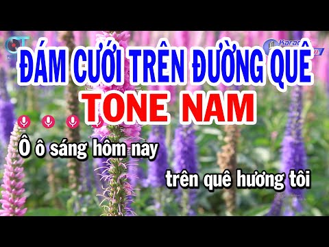 Karaoke Đám Cưới Trên Đường Quê Tone Nam ( Gm ) Nhạc Sống Cha Cha Cha | Karaoke Đồng Sen