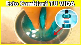 Mi Tía entró sus Pies en ENJUAGUE BUCAL con VINAGRE🦶 No vas a Querer usar otra RECETA
