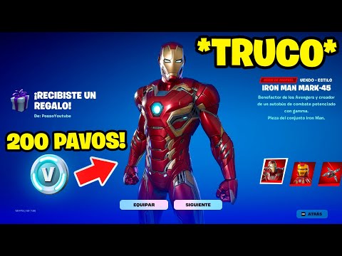 *TRUCO* Como CONSEGUIR la SKIN de IRON MAN MARK-45 por *200 PAVOS* en LA TIENDA de FORTNITE! 🔥🤑