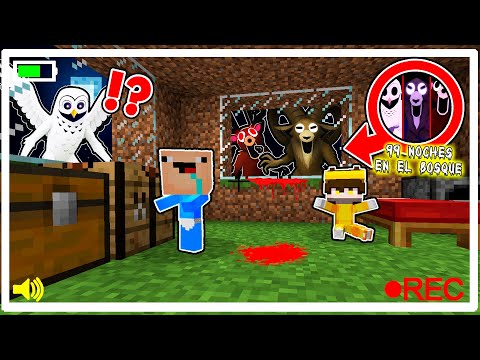 ¡2 Noobs PROTEGEN su casa de 99 NOCHES en el BOSQUE o MUERE en Minecraft!