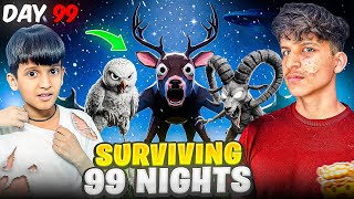 SURVIVING IN 99 NIGHTS IN THE FOREST WITH KUNALI !😨