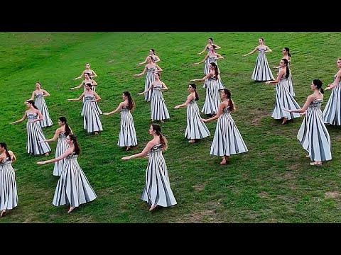 YouTube video thumbnail: A day in the Life of Ancient Olympia With the Priestesses of the Olympic Flame Lighting Ceremony