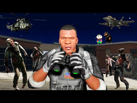 GTA 5: FRANKLIN and SHINCHAN Join Military to Save Los Santos From Zombie Outbreak in GTA!