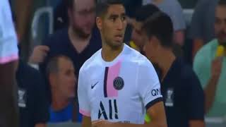 achraf hakimi vs lille تحركات أشرف حكيمي أمام ليل