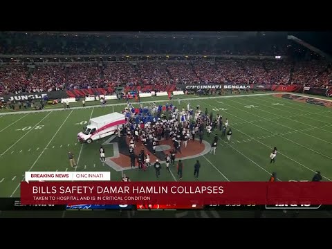 Bills safety Damar Hamlin taken to hospital after Monday Night Football injury