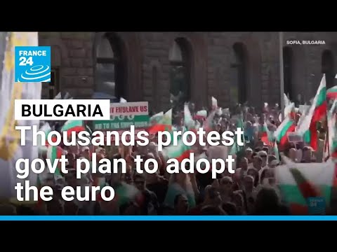YouTube video thumbnail: Bulgarians Protest Government's Plan to Adopt the Euro 