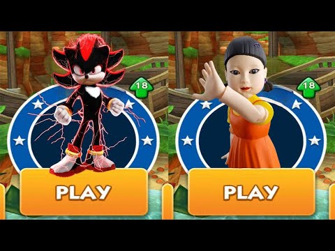 Sonic Dash - Movie Shadow Sonic Movie 3 vs Squid Game 2 vs All Bosses Zazz Eggman Gameplay