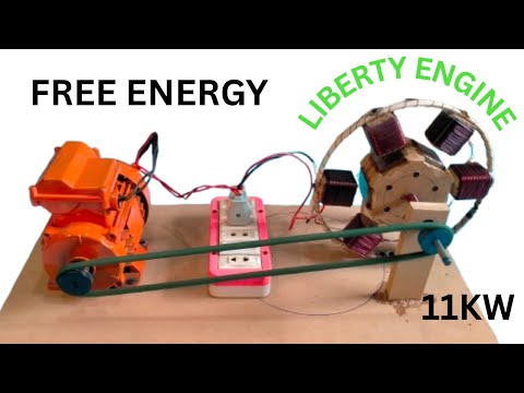 How To Make FREE ENERGY LIBERTY ENGINE at Home Using 6 Magnets 6 Coils