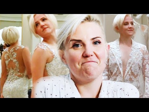 TRYING ON WEDDING DRESSES