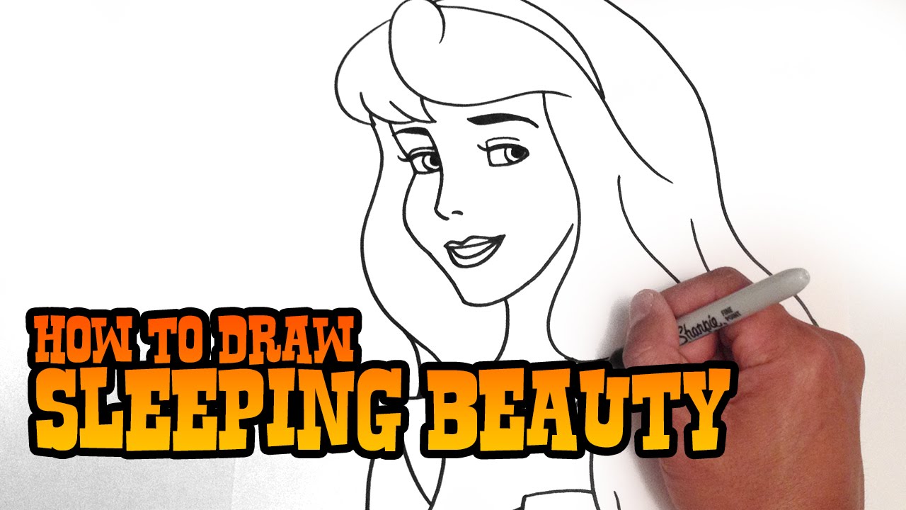 How to Draw Sleeping Beauty - Step by Step Video