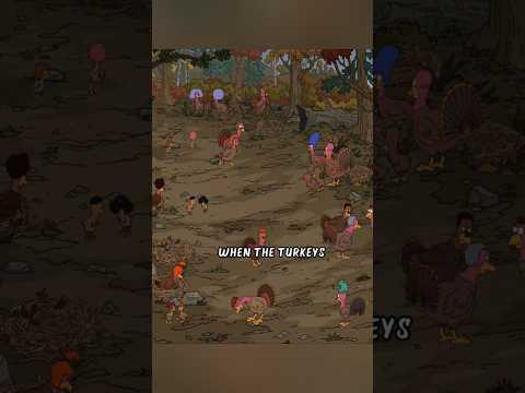 The Simpsons family as turkeys.