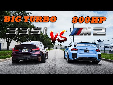 Can A Big Turbo BMW 335i Keep Up With A 800HP BMW M2? - N55 VS S58