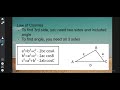 Law of Sines and Cosines Concepts