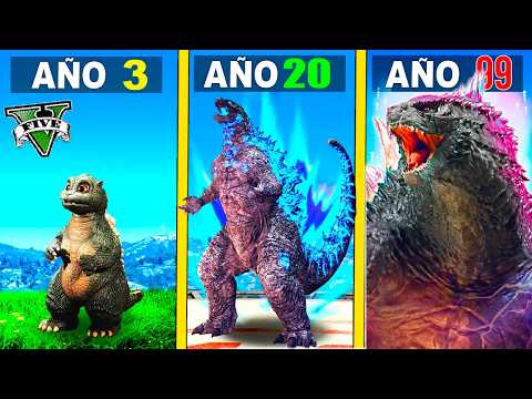 Sobreviviendo 99 AÑOS Como GODZILLA en GTA 5